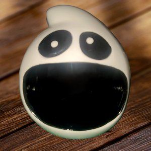 Open Mouth Ceramic Candy Bowl Soap Sponge Scrubber Holder Halloween Ghost White